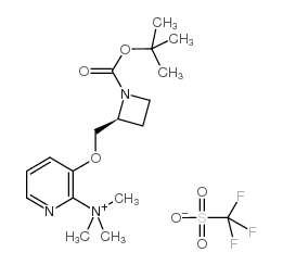 (3-[2(S)-N-(TERT-BUTOXYCARBONYL)-2-AZETIDINYL-METHOXY]PYRIDIN-2-YL)TRIMETHYLAMMONIUM TRIFLUOROMETHANESULFONATE structure