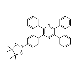 2,3,5-Triphenyl-6-(4-(4,4,5,5-tetramethyl-1,3,2-dioxaborolan-2-yl)phenyl)pyrazine Structure