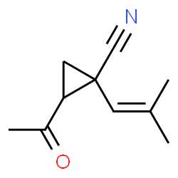 Cyclopropanecarbonitrile, 2-acetyl-1-(2-methyl-1-propenyl)- (9CI) picture