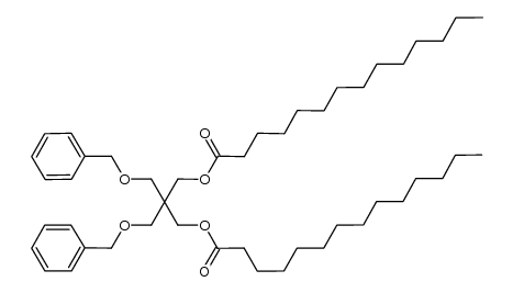 2,2-Di(benzyloxymethyl)-1,3-propandiyl tetradecanoate结构式