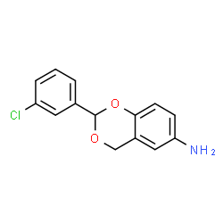 1,3-Benzodioxan-6-amine,2-(m-chlorophenyl)-(8CI) structure