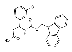 3-(3-chlorophenyl)-3-(9H-fluoren-9-ylmethoxycarbonylamino)propanoic acid Structure