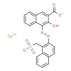 calcium 3-hydroxy-4-[[1-(sulphonatomethyl)-2-naphthyl]azo]-2-naphthoate structure