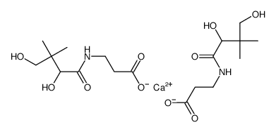 (+)-pantothenic acid calcium salt Structure