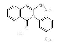 4(3H)-Quinazolinone,3-(2,5-dimethylphenyl)-2-methyl-, hydrochloride (1:1)结构式