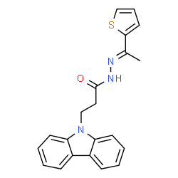 3-(9H-carbazol-9-yl)-N'-[(1E)-1-(thiophen-2-yl)ethylidene]propanehydrazide Structure