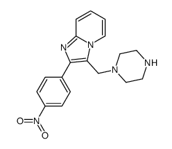 2-(4-nitrophenyl)-3-(piperazin-1-ylmethyl)imidazo[1,2-a]pyridine结构式