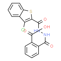 2-[N'-(3-CHLORO-BENZO[B]THIOPHENE-2-CARBONYL)-HYDRAZINOCARBONYL]-BENZOIC ACID Structure