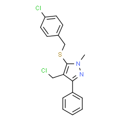 4-CHLOROBENZYL 4-(CHLOROMETHYL)-1-METHYL-3-PHENYL-1H-PYRAZOL-5-YL SULFIDE picture