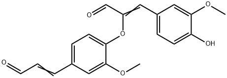 α-[4-(2-Formylvinyl)-2-methoxyphenoxy]-4-hydroxy-3-methoxybenzeneacrylaldehyde结构式