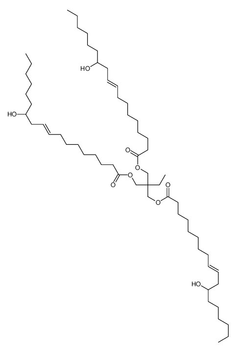2-ethyl-2-[[(12-hydroxyoctadec-9-enoyl)oxy]methyl]propane-1,3-diyl bis(12-hydroxyoctadec-9-enoate), stereoisomer picture