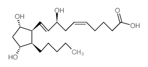 (8S)-10-[(1R,2S,3S,5R)-3,5-dihydroxy-2-pentylcyclopentyl]-8-hydroxydeca-5,9-dienoic acid Structure