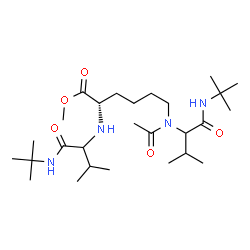 L-Lysine, N6-acetyl-N2,N6-bis[1-[[(1,1-dimethylethyl)amino]carbonyl]-2-methylpropyl]-, methyl ester (9CI) picture