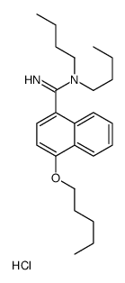 dibutyl-(4-pentoxynaphthalene-1-carboximidoyl)azanium,chloride Structure