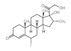Pregn-4-ene-3,20-dione,6-fluoro-17,21-dihydroxy-16-methyl-, (6a,16a)- (9CI)结构式