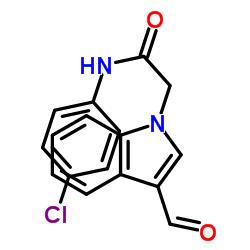 N-(4-CHLORO-PHENYL)-2-(3-FORMYL-INDOL-1-YL)-ACETAMIDE Structure