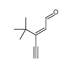 3-tert-butylpent-2-en-4-ynal Structure
