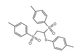 1,2-bis-(toluene-4-sulfonyl)-1-p-tolylsulfanyl-ethane Structure