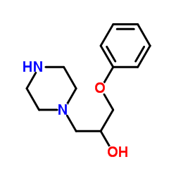 1-Phenoxy-3-piperazinopropan-2-ol Structure