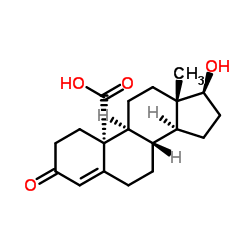 (10α,17β)-17-Hydroxy-3-oxoandrost-4-en-19-oic acid Structure