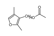 acetic acid,2,4-dimethylfuran-3-ol Structure