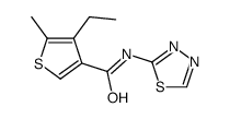 4-Ethyl-5-methyl-N-(1,3,4-thiadiazol-2-yl)-3-thiophenecarboxamide Structure