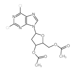 [3-acetyloxy-5-(2,6-dichloropurin-9-yl)oxolan-2-yl]methyl acetate Structure