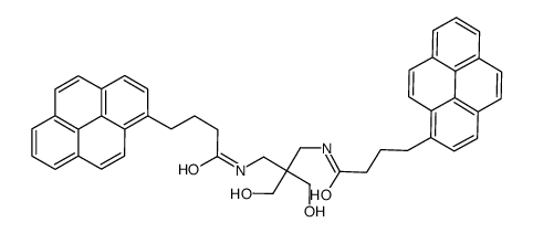 N-[2,2-bis(hydroxymethyl)-3-(4-pyren-1-ylbutanoylamino)propyl]-4-pyren-1-ylbutanamide结构式