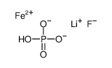lithium,hydrogen phosphate,iron(2+),fluoride Structure
