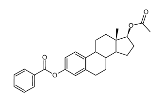 estra-1,3,5(10)-triene-3,17β-diol 17-acetate 3-benzoate Structure