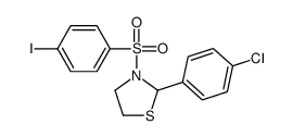 2-(4-Chlorophenyl)-3-[(4-iodophenyl)sulfonyl]-1,3-thiazolidine Structure