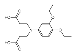 N-(2-carboxyethyl)-N-(3,4-diethoxyphenyl)-β-alanine Structure