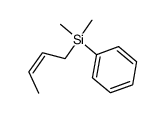 (Z)-1-dimethyl(phenyl)silylbut-2-ene结构式