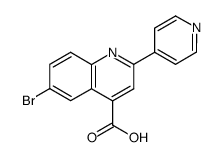 6-BROMO-2-PYRIDIN-4-YL-QUINOLINE-4-CARBOXYLICACID structure