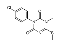 3-(4-chloro-phenyl)-1-methyl-6-methylsulfanyl-1H-[1,3,5]triazine-2,4-dione结构式
