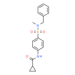 N-(4-{[benzyl(methyl)amino]sulfonyl}phenyl)cyclopropanecarboxamide结构式