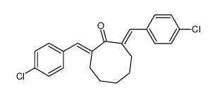 (2E,8E)-2,8-bis[(4-chlorophenyl)methylidene]cyclooctan-1-one结构式
