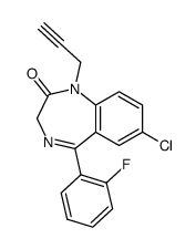 7-chloro-5-(2-fluoro-phenyl)-1-prop-2-ynyl-1,3-dihydro-benzo[e][1,4]diazepin-2-one结构式