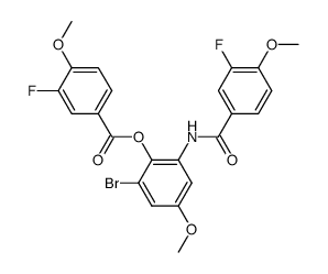 2-bromo-6-[(3-fluoro-4-methoxybenzoyl)amino]-4-methoxyphenyl-3-fluoro-4-methoxybenzoate Structure