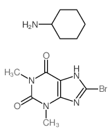 8-bromo-1,3-dimethyl-7H-purine-2,6-dione; cyclohexanamine picture