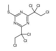 2-methylsulfanyl-4,6-bis(1,1,2-trichloroethyl)-1,3,5-triazine结构式