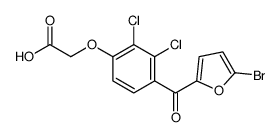 2-[4-(5-bromofuran-2-carbonyl)-2,3-dichlorophenoxy]acetic acid结构式
