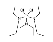 N-[dichloro-bis(diethylamino)-λ5-phosphanyl]-N-ethylethanamine结构式