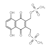 1,4-Naphthalenedione,5,8-dihydroxy-2,3-bis[[(methylsulfonyl)oxy]methyl]-结构式