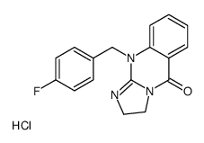 10-(4'-fluorobenzyl)-2,10-dihydroimidazo[2,1-b]quinazolin-5(3H)-one hydrochloride structure