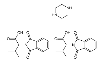 2-(1,3-dioxoisoindol-2-yl)-3-methylbutanoic acid,piperazine Structure