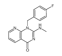 1-((4-fluorophenyl)methyl)-2-methylaminopyrido(2,3-d)pyrimidin-4(1H)-one结构式
