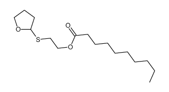 2-(oxolan-2-ylsulfanyl)ethyl decanoate Structure