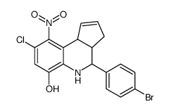 4-(4-bromophenyl)-8-chloro-9-nitro-3a,4,5,9b-tetrahydro-3H-cyclopenta[c]quinolin-6-ol Structure