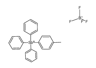 triphenyl(p-tolyl)antimony(V) tetrafluoroborate结构式